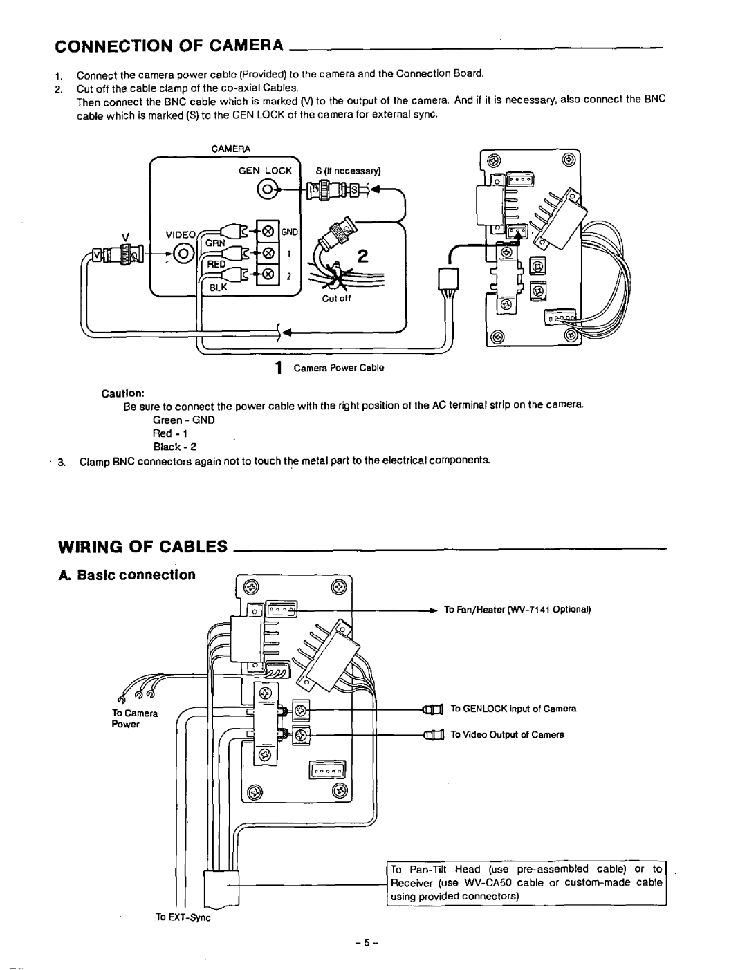 Panasonic WV-7140 manual 