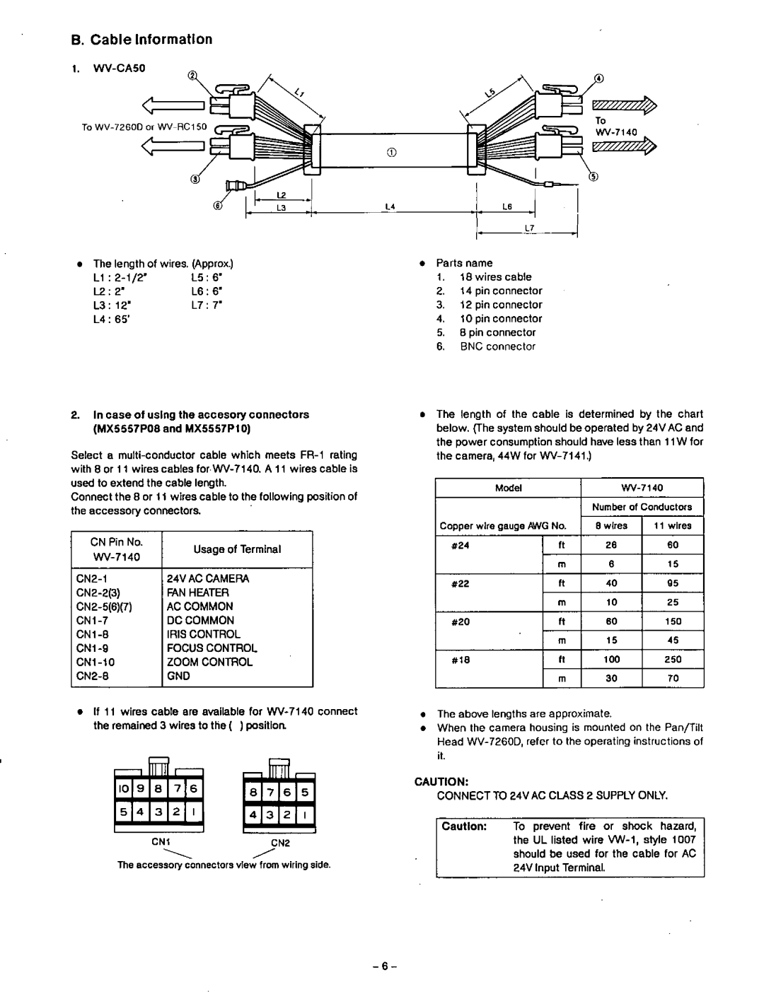 Panasonic WV-7140 manual 