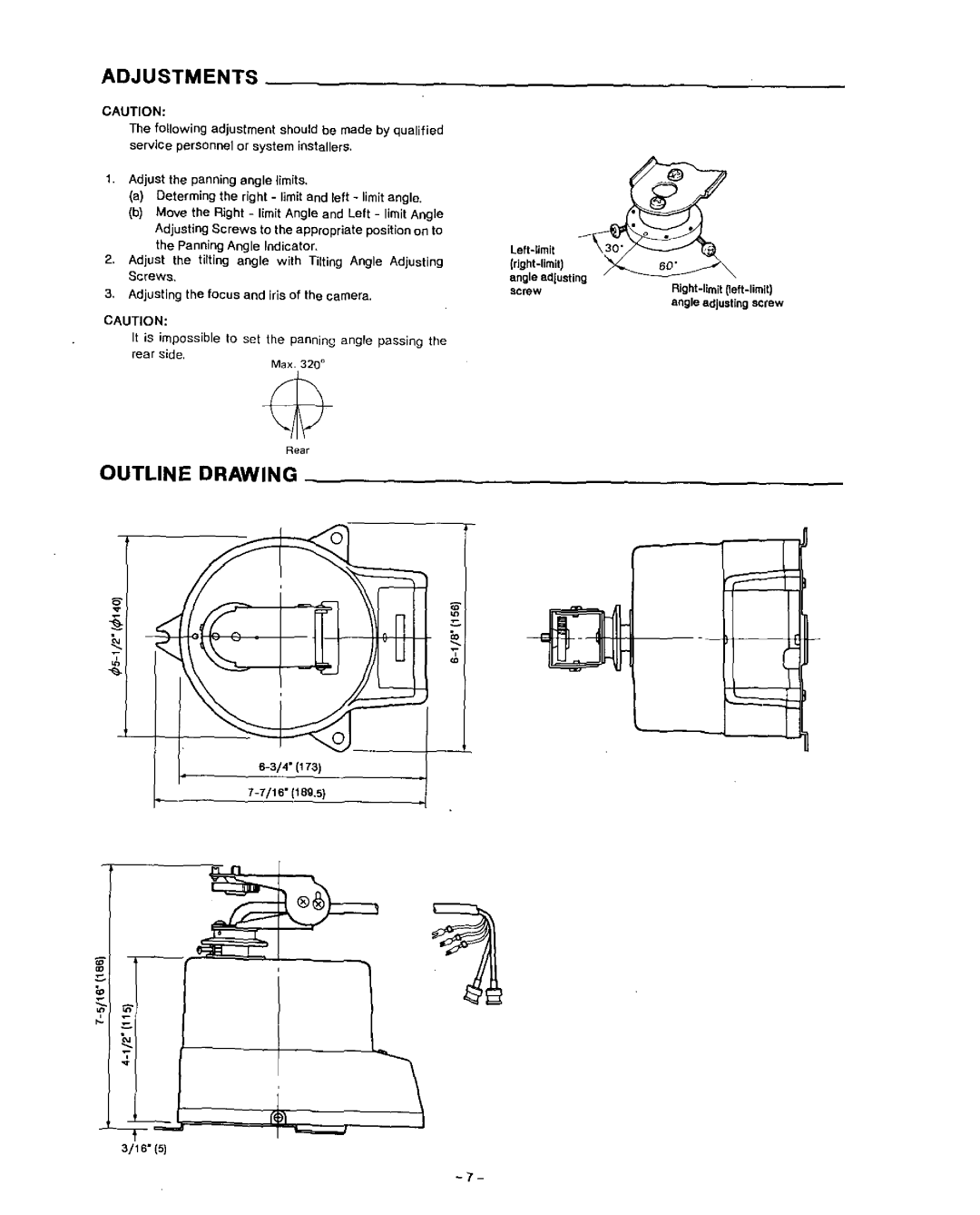 Panasonic WV-7220D manual 