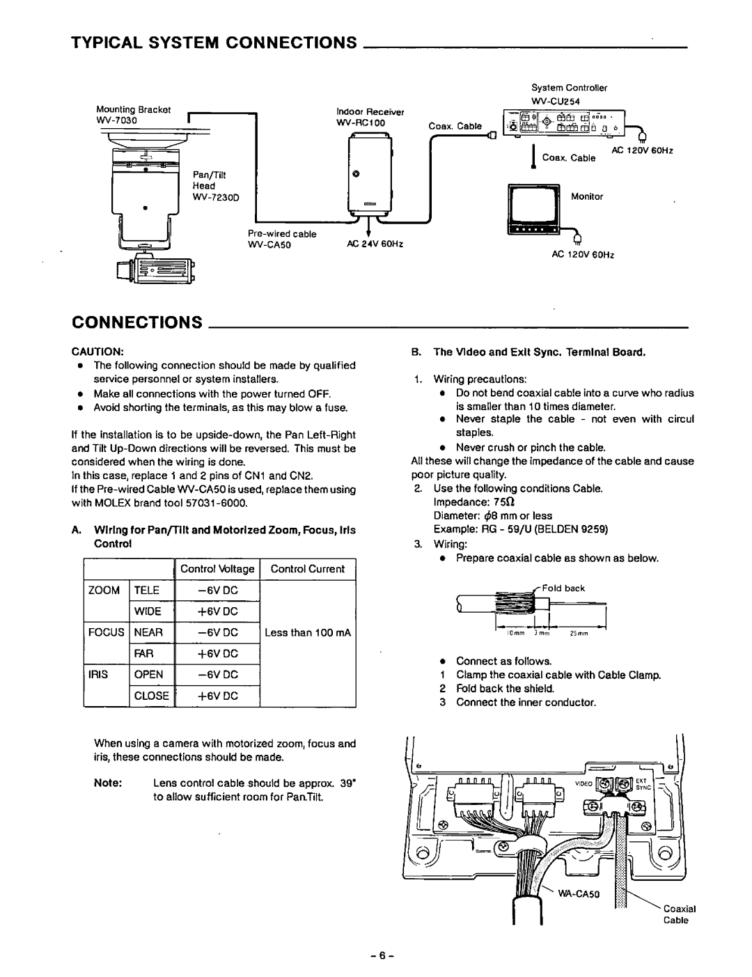 Panasonic WV-7230D manual 