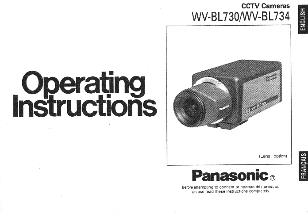 Panasonic WV-BL730 manual 