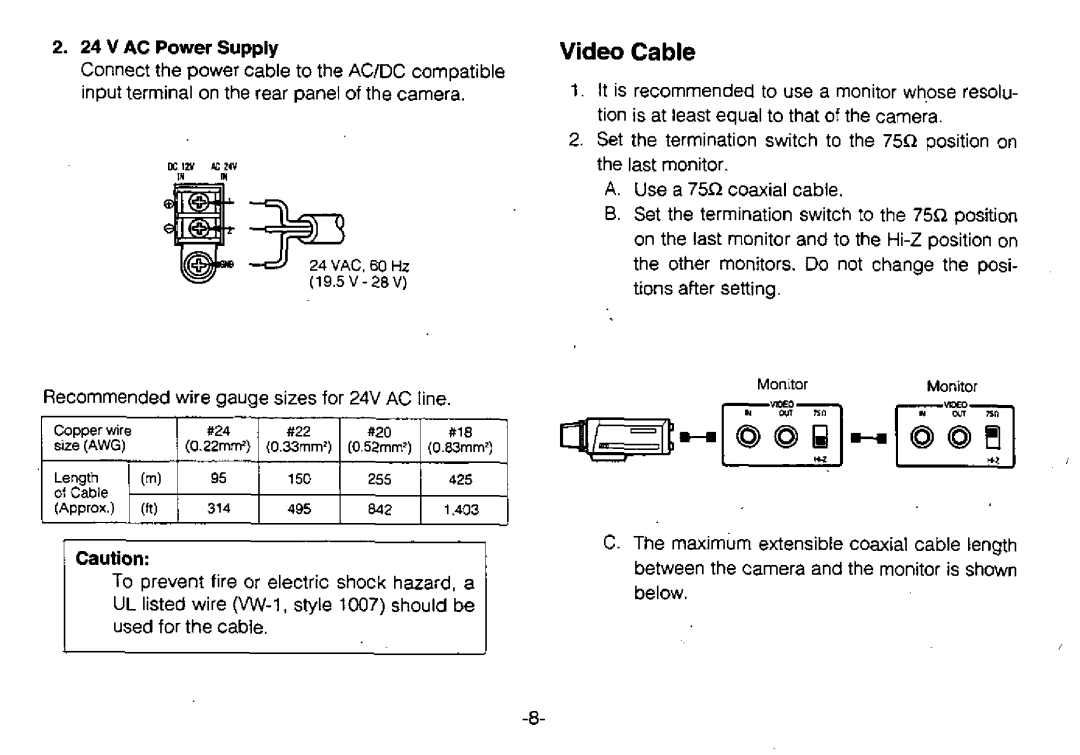 Panasonic WV-BL730 manual 