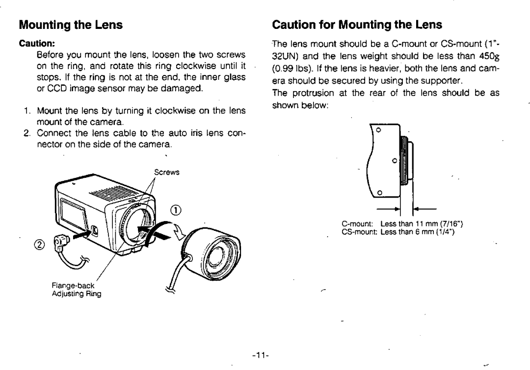 Panasonic WV-BL730 manual 