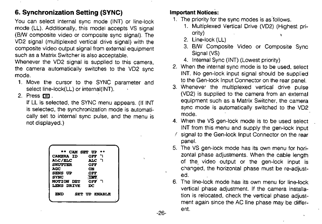 Panasonic WV-BL730 manual 