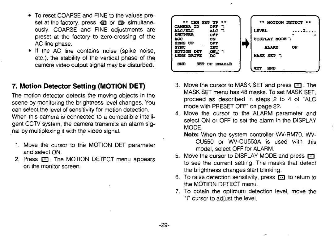 Panasonic WV-BL730 manual 