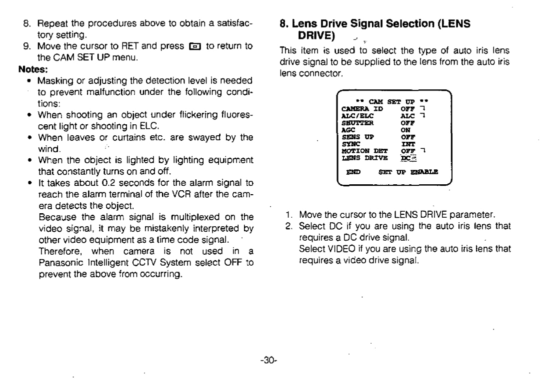 Panasonic WV-BL730 manual 