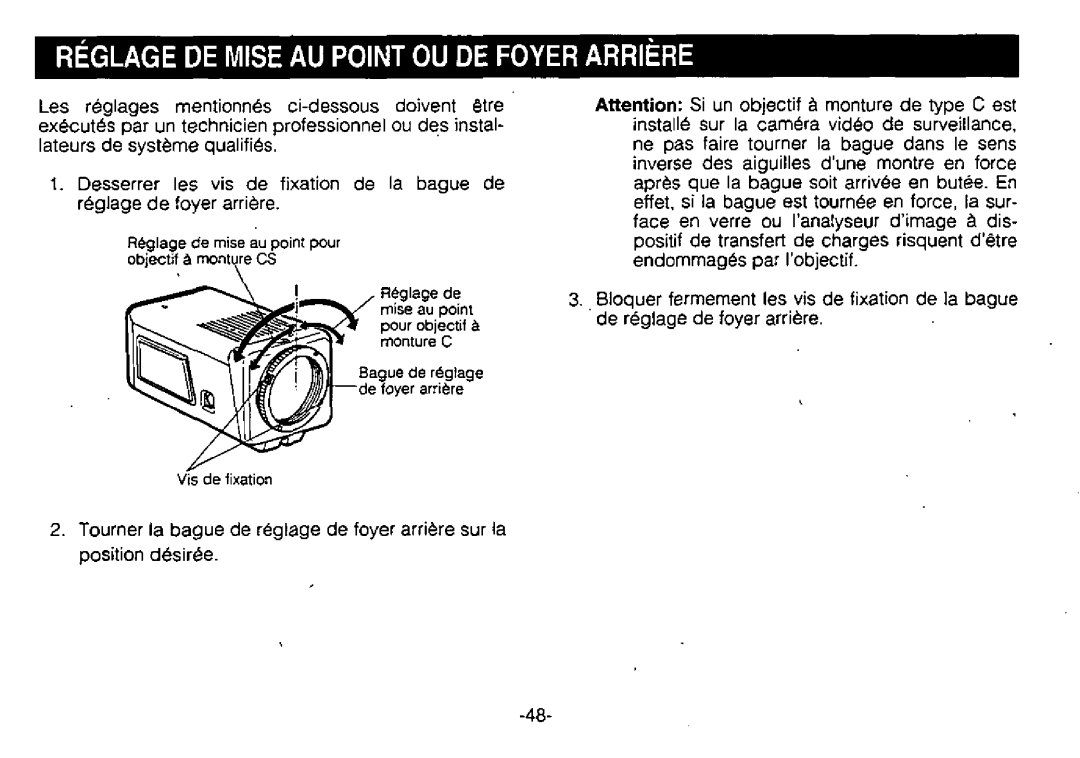 Panasonic WV-BL730 manual 