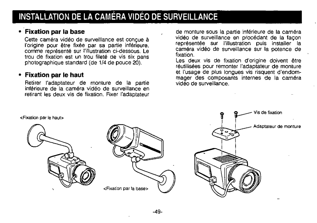 Panasonic WV-BL730 manual 