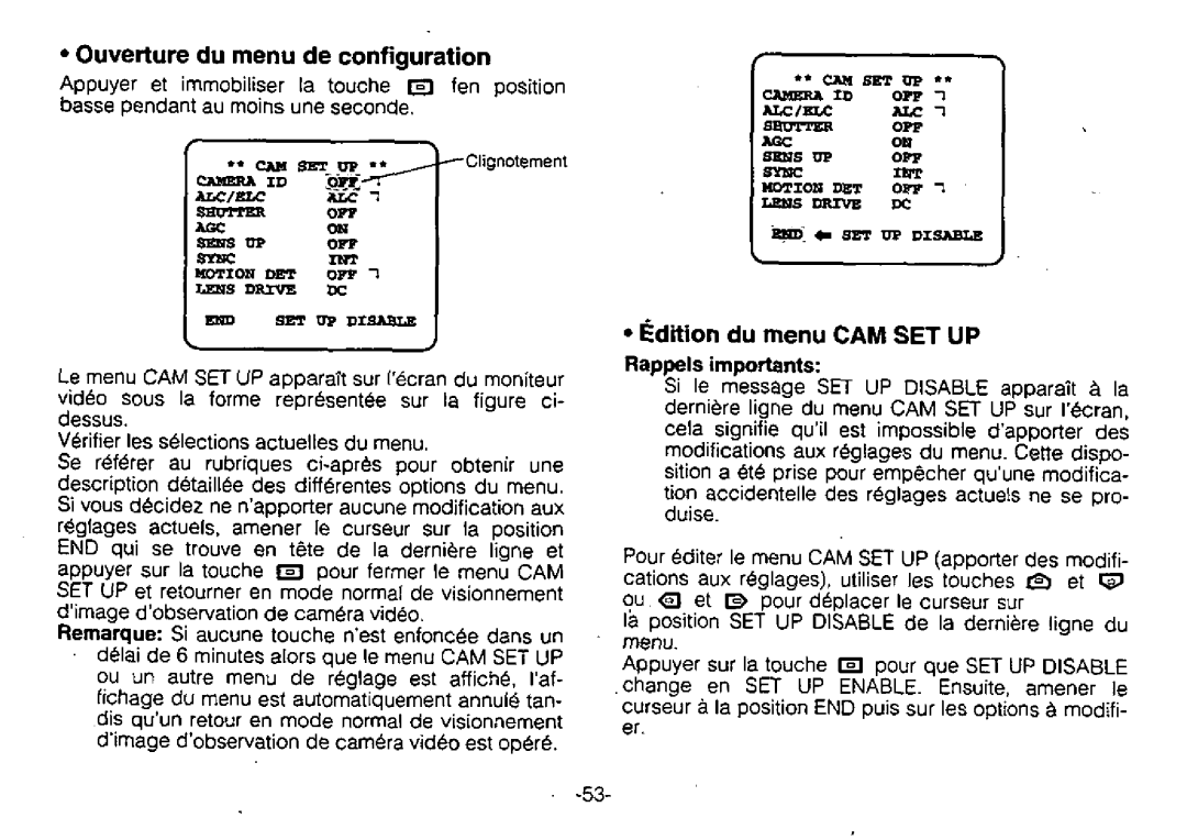 Panasonic WV-BL730 manual 