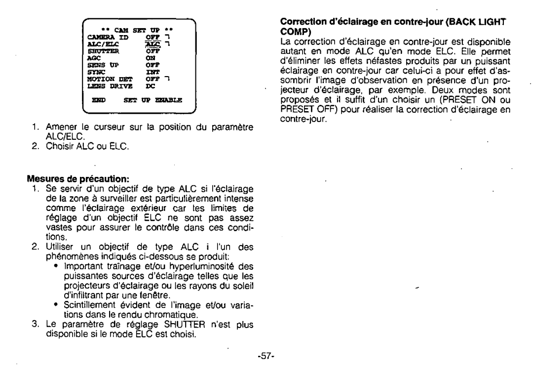 Panasonic WV-BL730 manual 