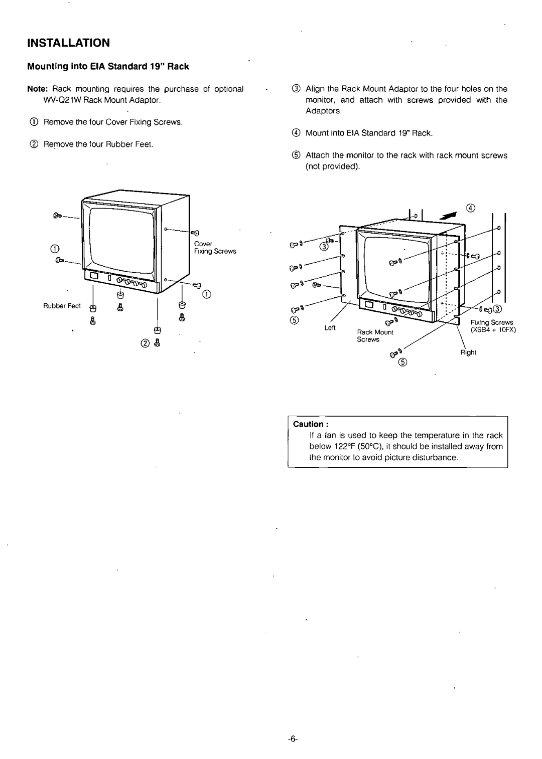 Panasonic WV-BM1400 manual 