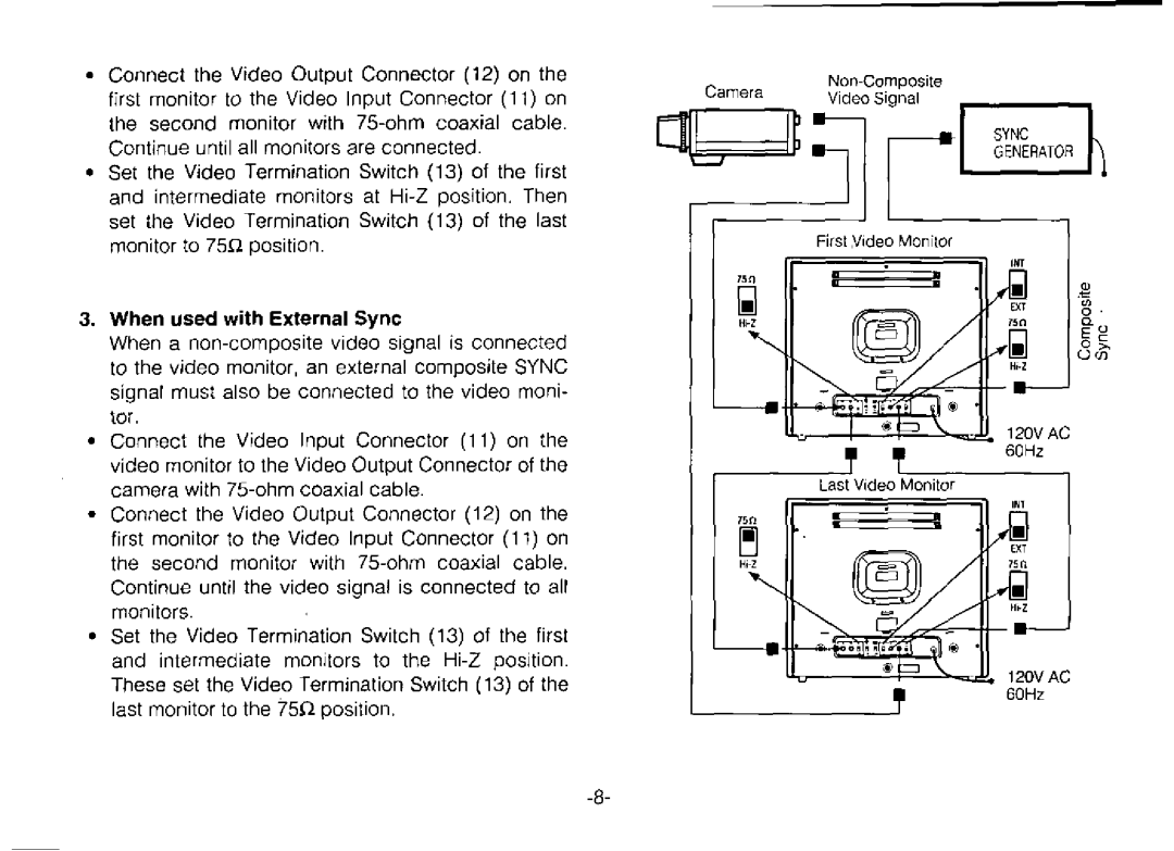 Panasonic WV-BM1900 manual 