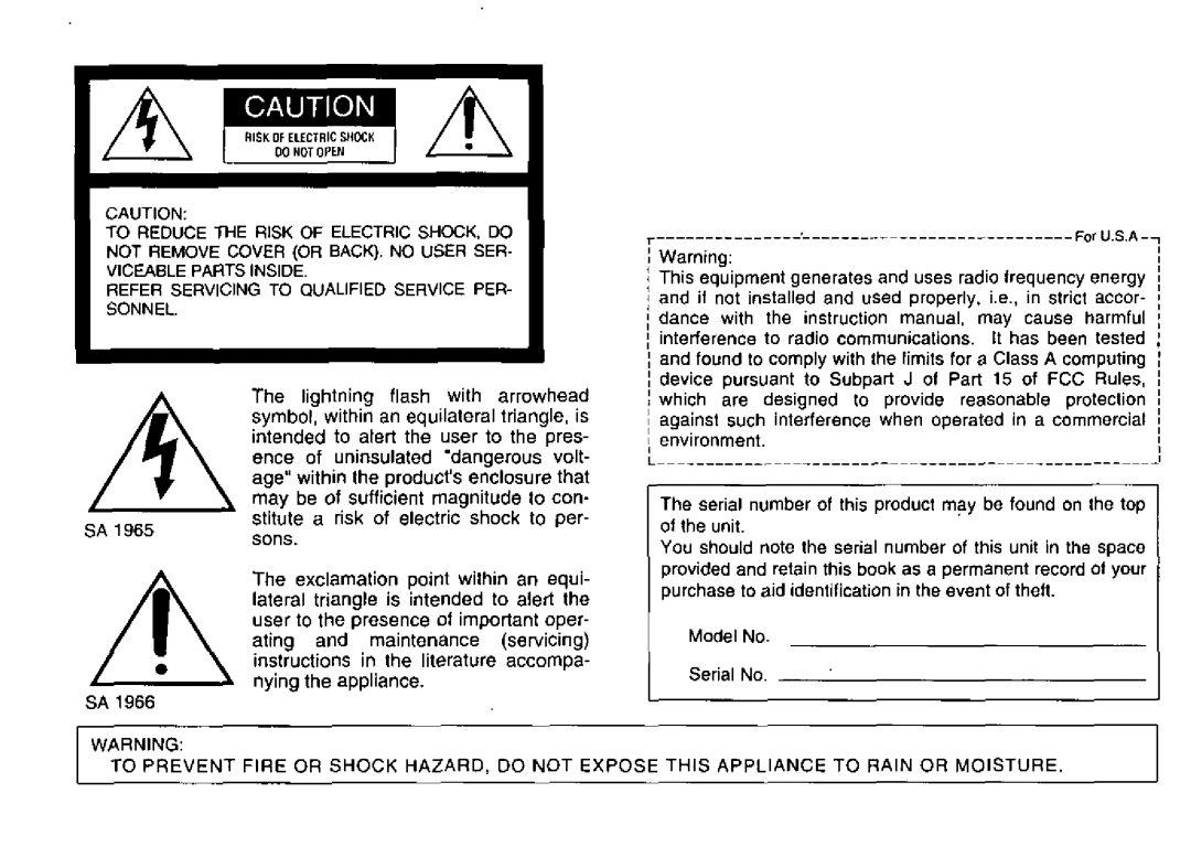 Panasonic WV-BP120 manual 