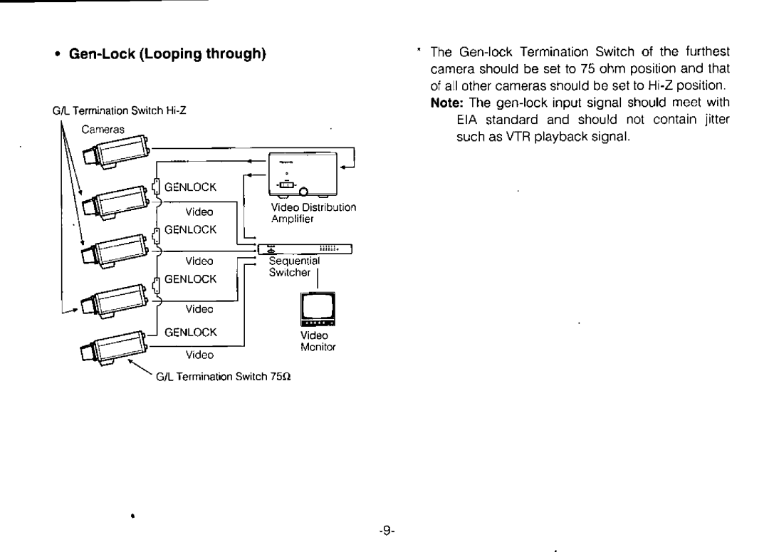 Panasonic WV-BP310 manual 