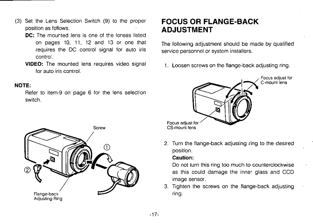 Panasonic WV-BP310 manual 