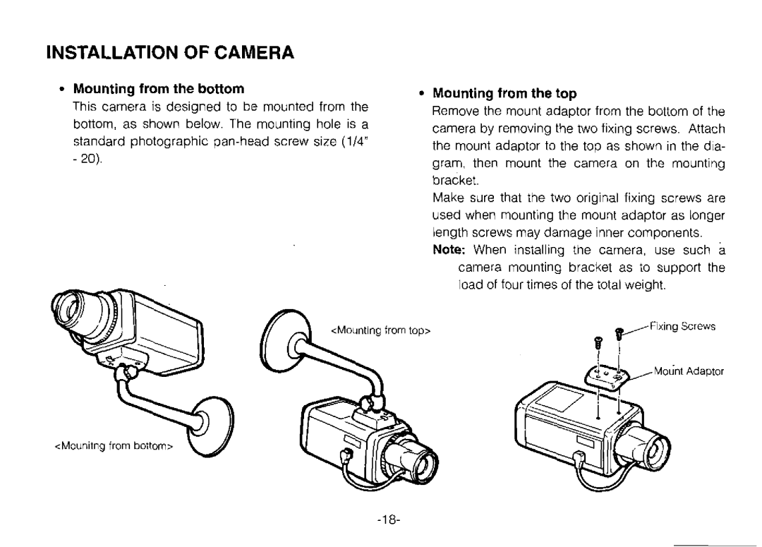 Panasonic WV-BP310 manual 