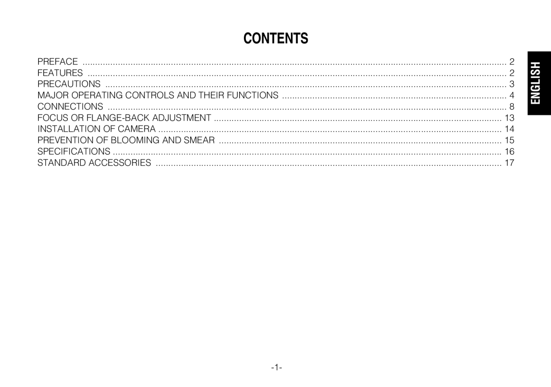 Panasonic WV-BP330 manual Contents 