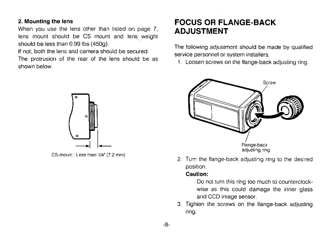 Panasonic WV-BP70 manual 