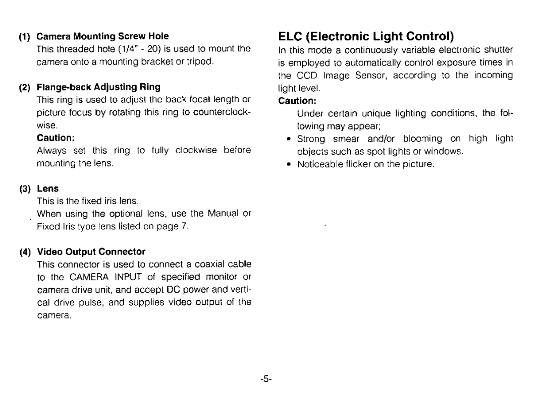 Panasonic WV-BP70 manual 