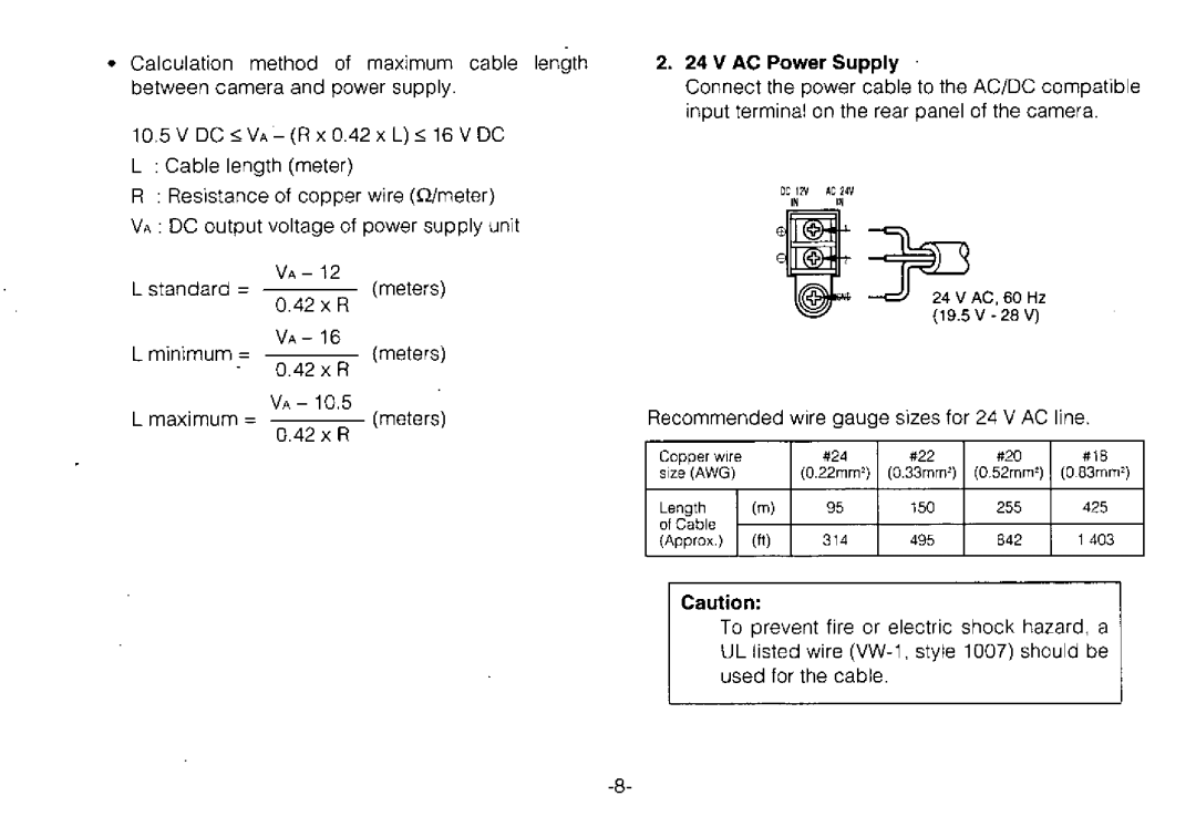 Panasonic WV-BPR554, WV-BPR550 manual 