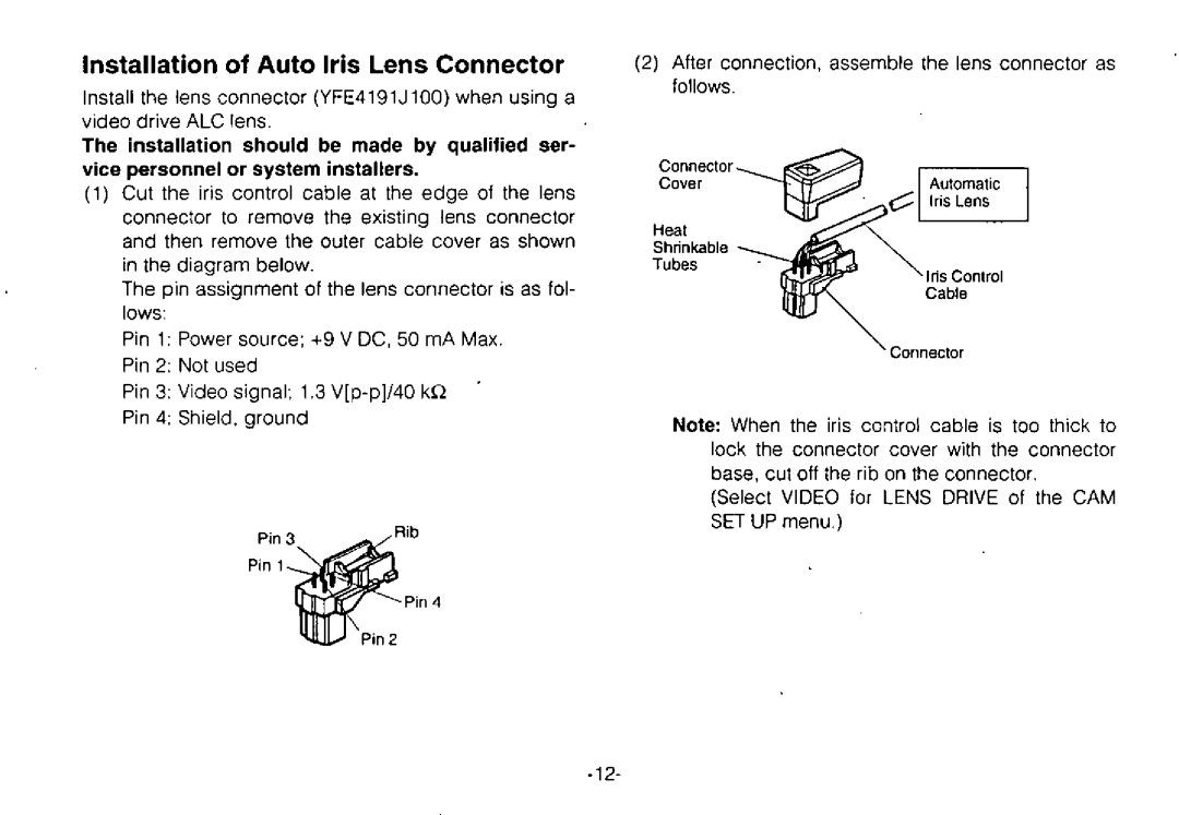 Panasonic WV-BPR554, WV-BPR550 manual 