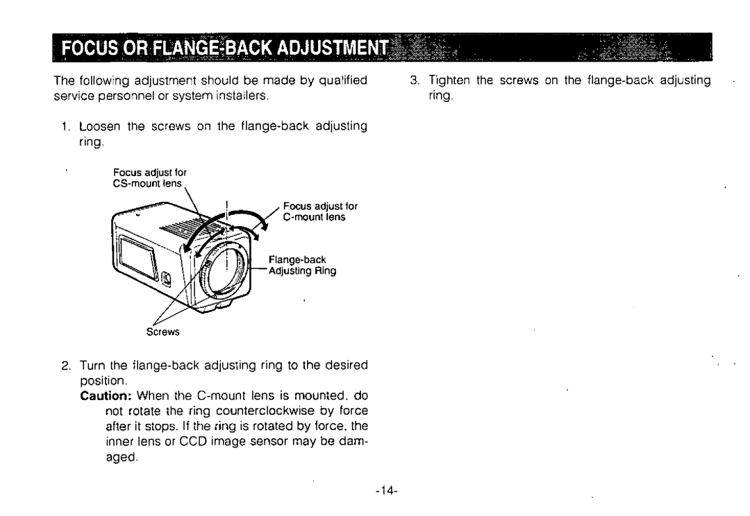 Panasonic WV-BPR554, WV-BPR550 manual 