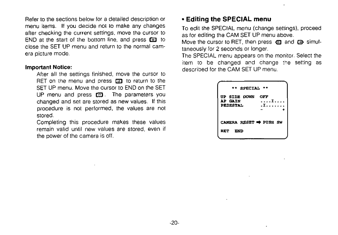 Panasonic WV-BPR554, WV-BPR550 manual 