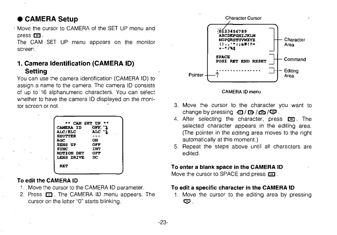 Panasonic WV-BPR550, WV-BPR554 manual 