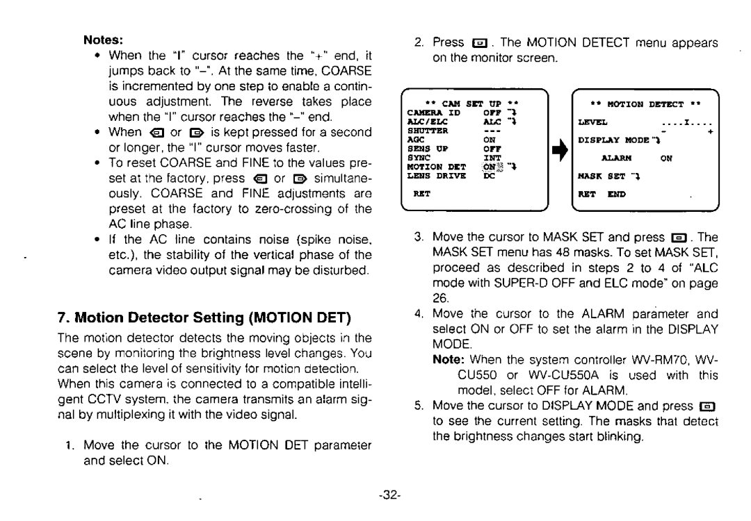 Panasonic WV-BPR554, WV-BPR550 manual 