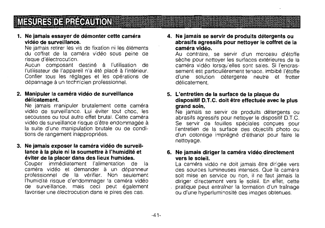 Panasonic WV-BPR550, WV-BPR554 manual 