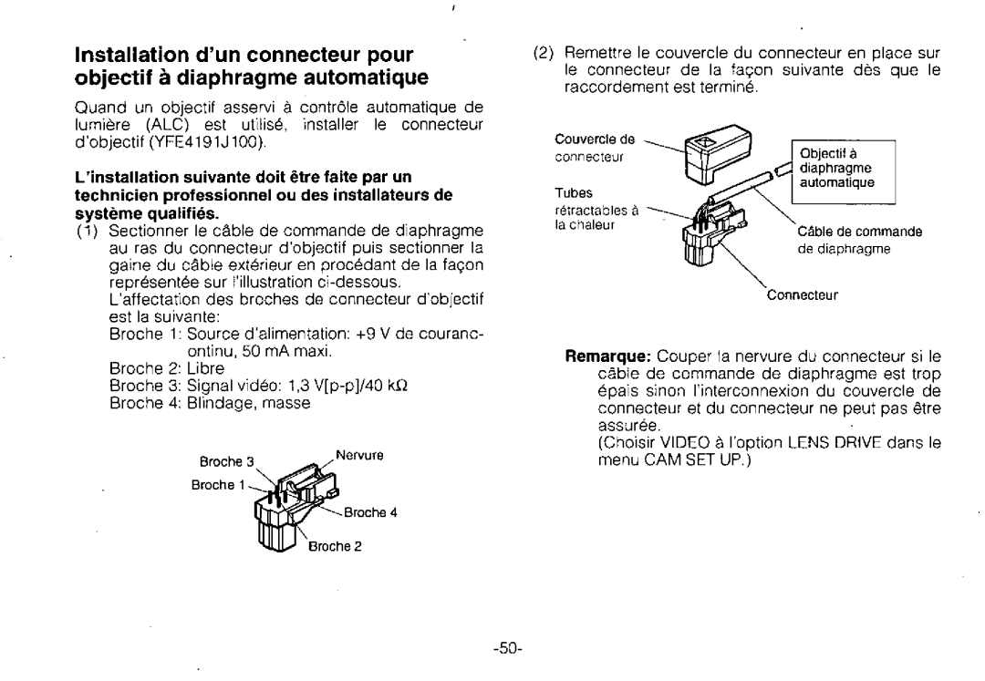 Panasonic WV-BPR554, WV-BPR550 manual 