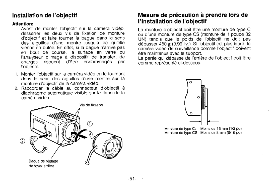 Panasonic WV-BPR550, WV-BPR554 manual 