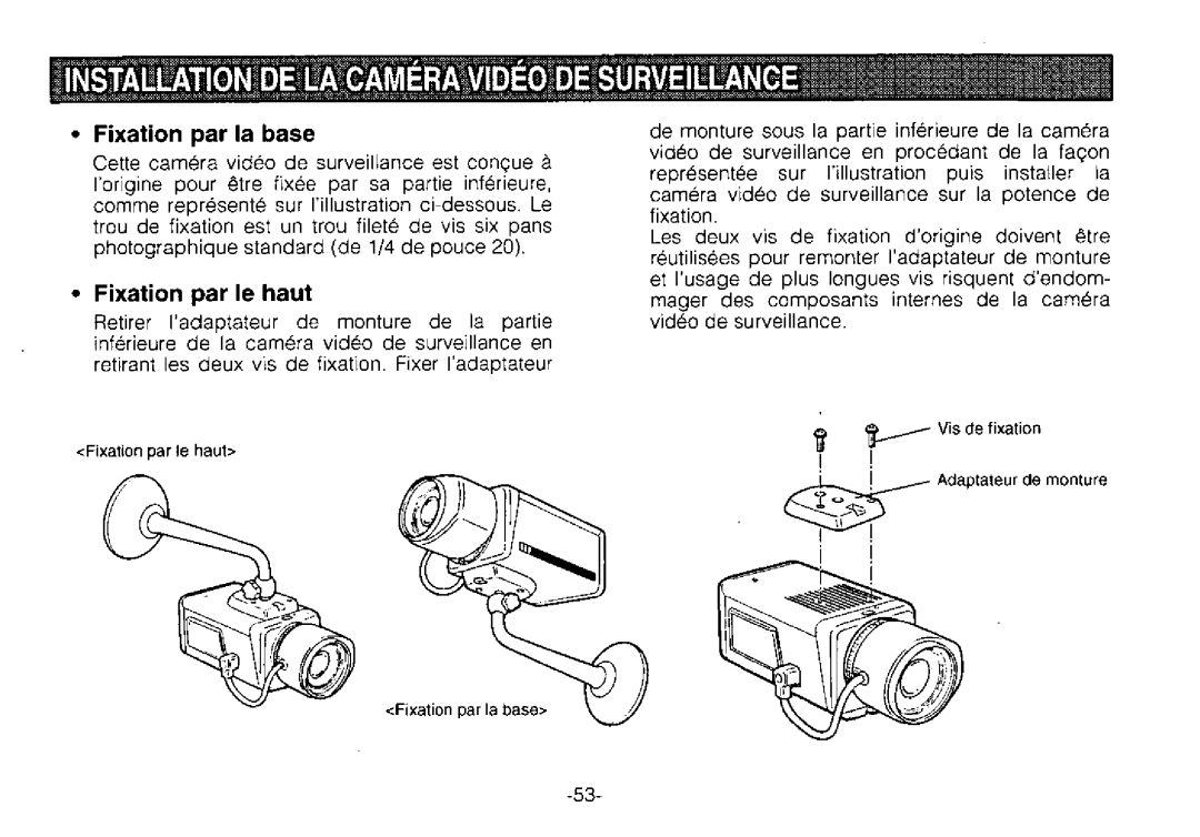 Panasonic WV-BPR550, WV-BPR554 manual 