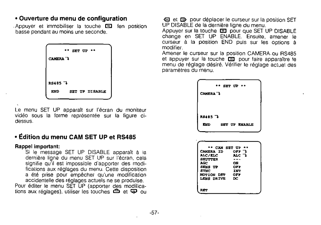 Panasonic WV-BPR550, WV-BPR554 manual 