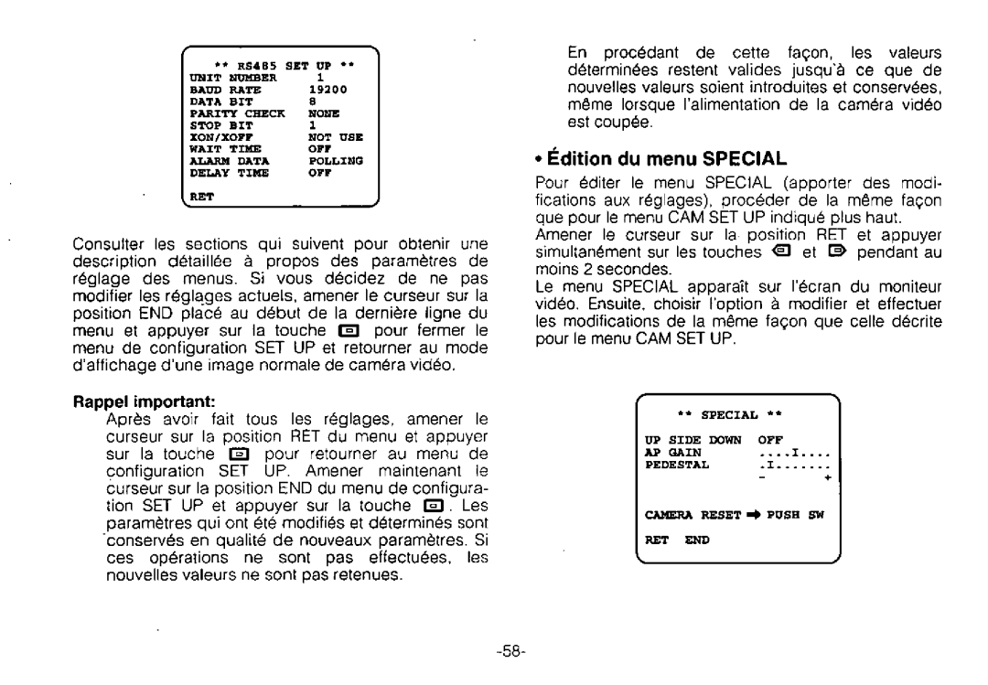 Panasonic WV-BPR554, WV-BPR550 manual 