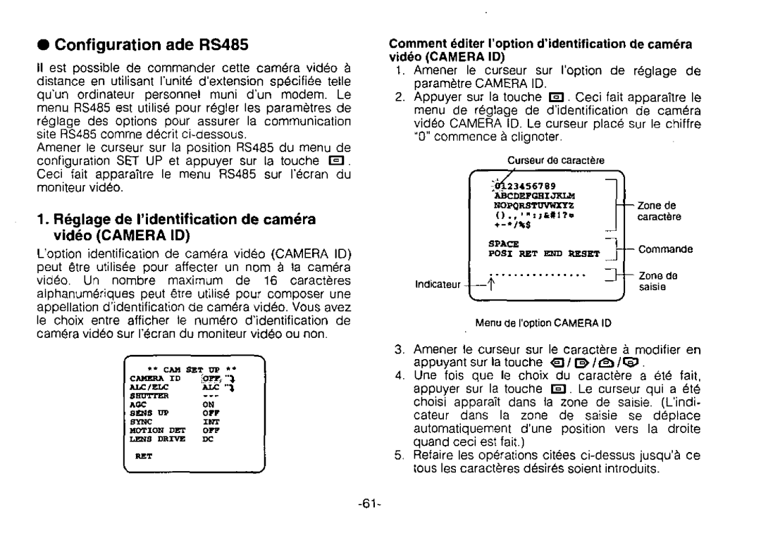 Panasonic WV-BPR550, WV-BPR554 manual 