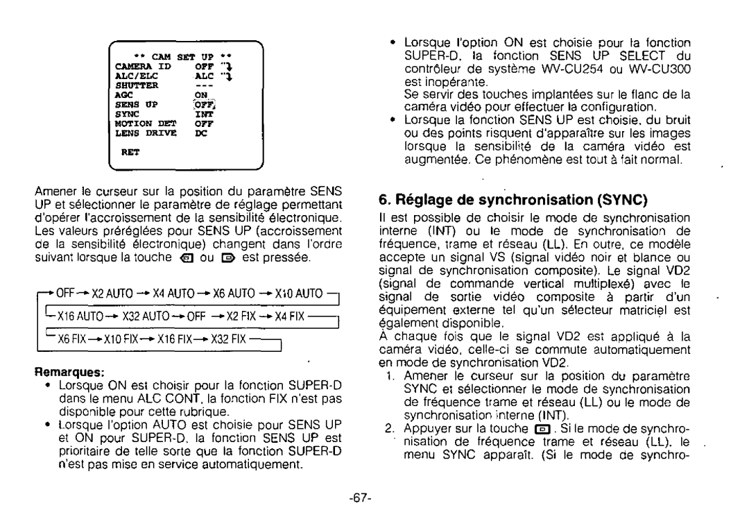 Panasonic WV-BPR550, WV-BPR554 manual 