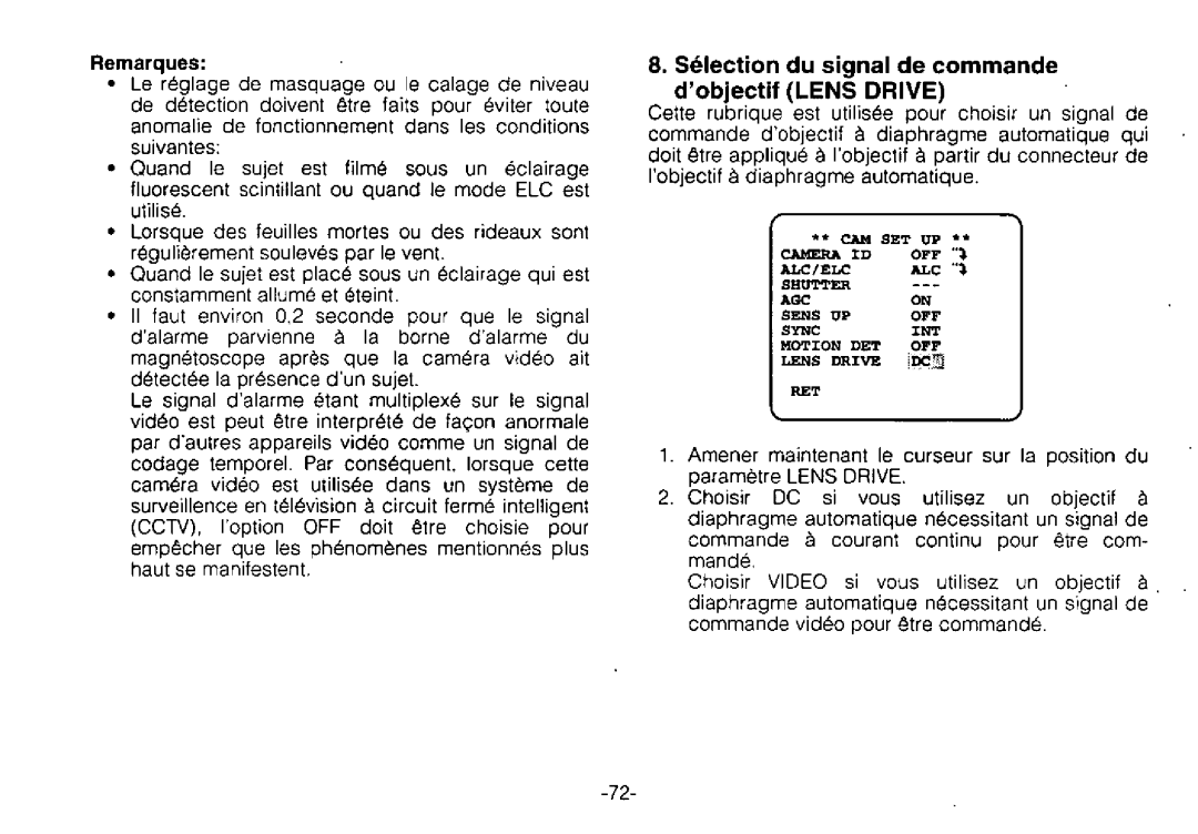 Panasonic WV-BPR554, WV-BPR550 manual 