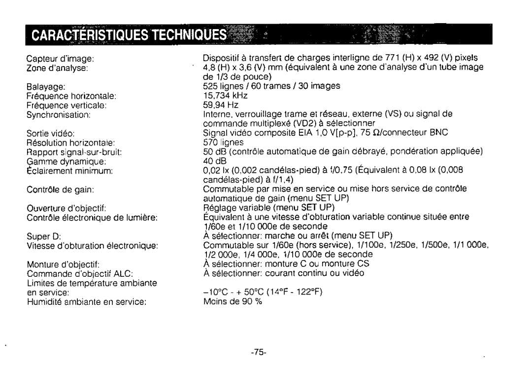 Panasonic WV-BPR550, WV-BPR554 manual 