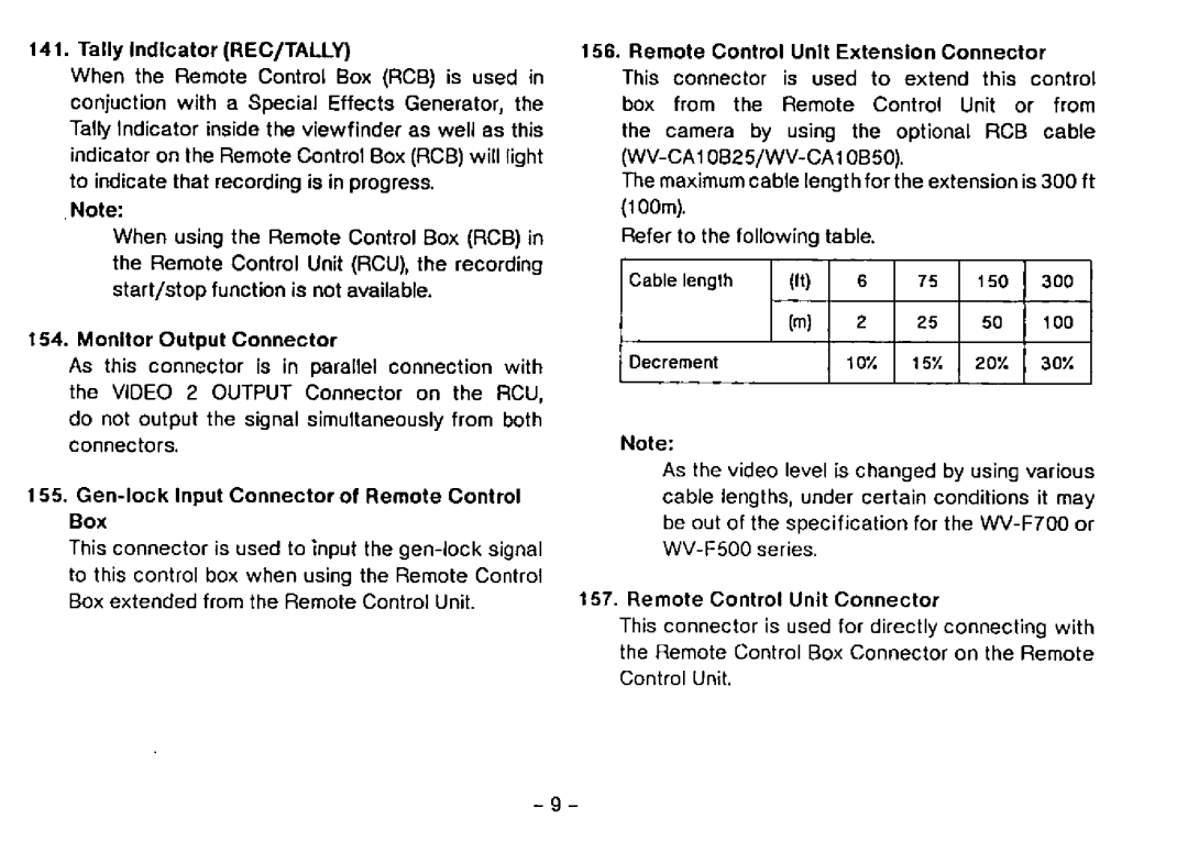 Panasonic WV-CB700A manual 