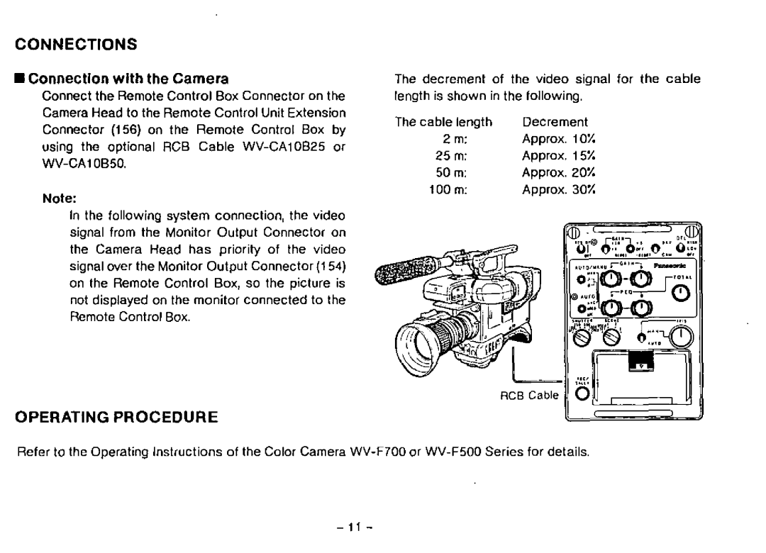 Panasonic WV-CB700A manual 