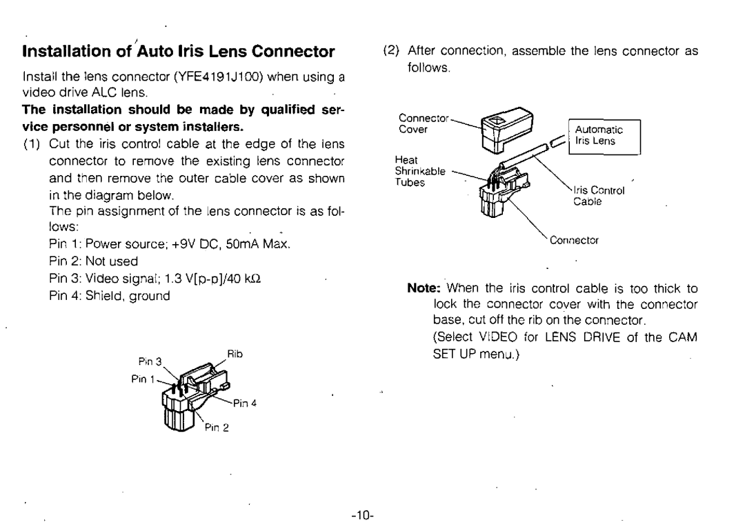 Panasonic WV-CL830, WV-CL834 manual 