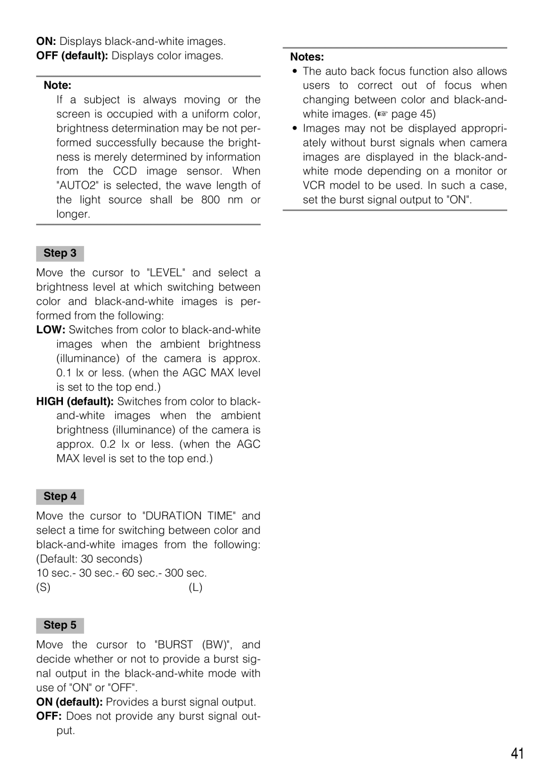 Panasonic WV-CL930, WV-CL934 operating instructions Step 