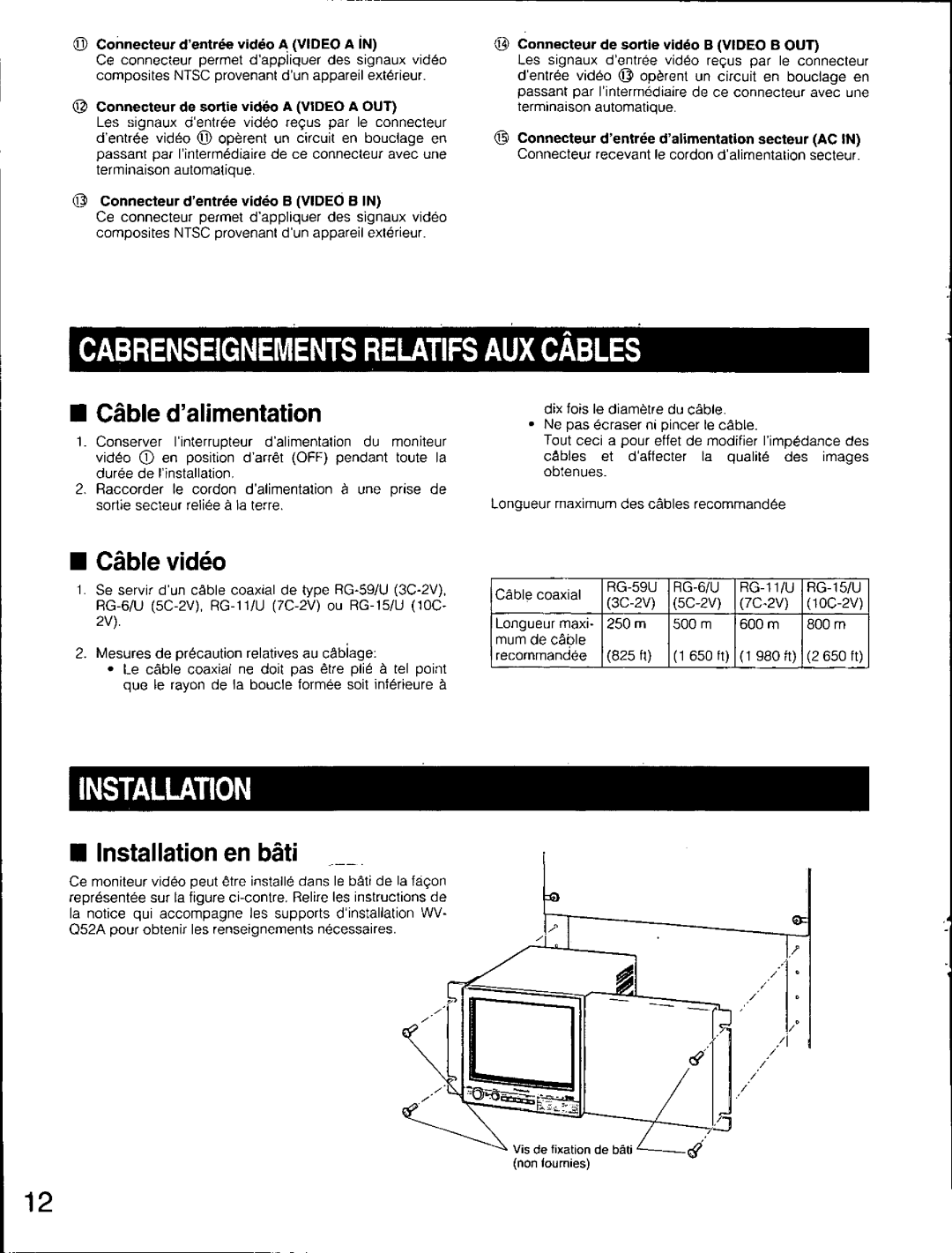 Panasonic WV-CM1020 manual 