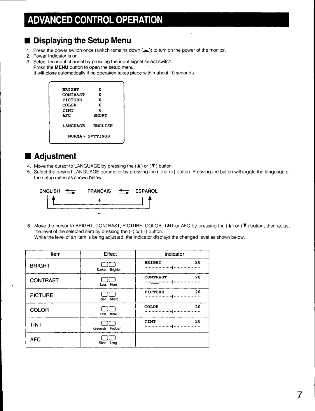 Panasonic WV-CM1020 manual 