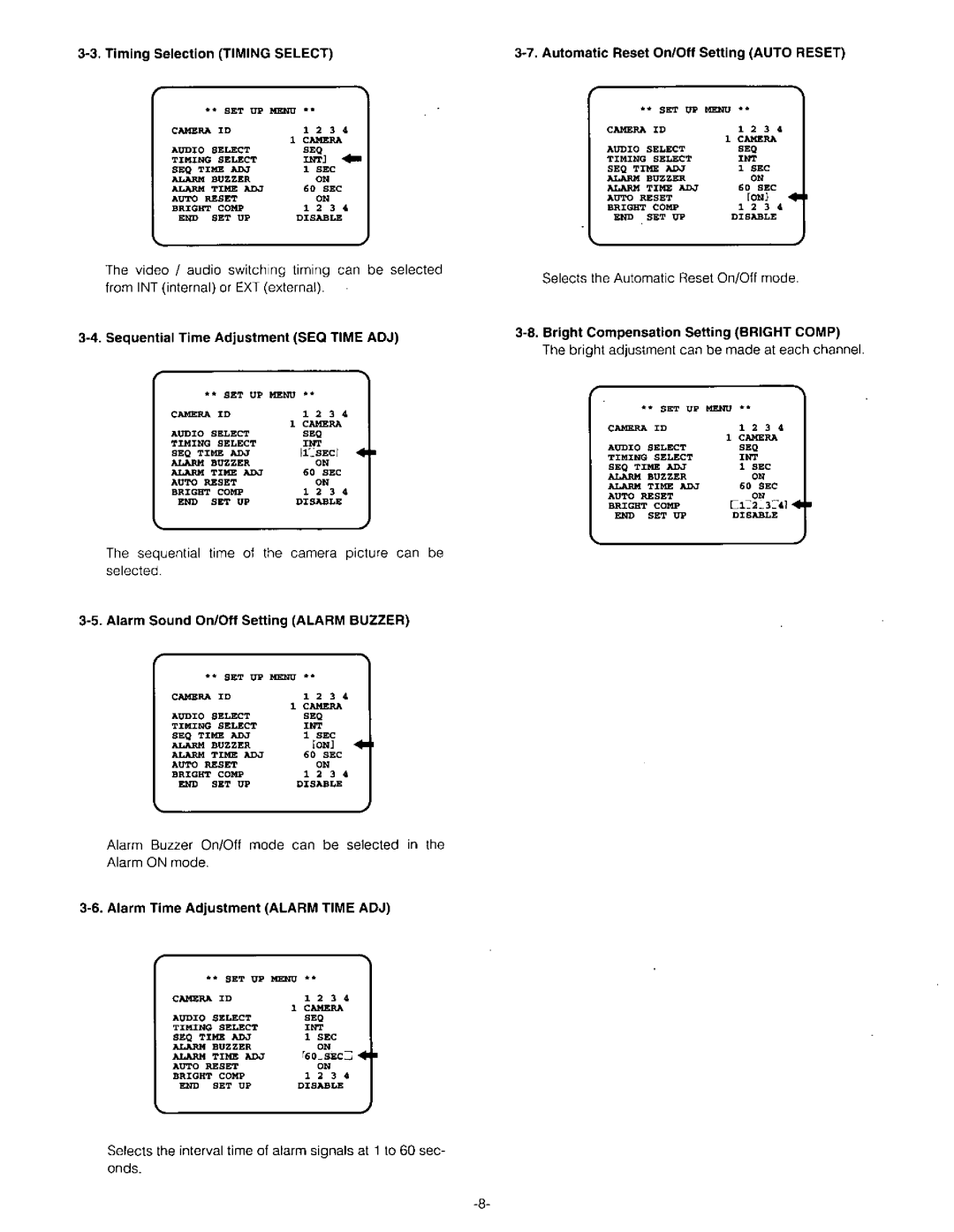 Panasonic WV-CM143 manual 