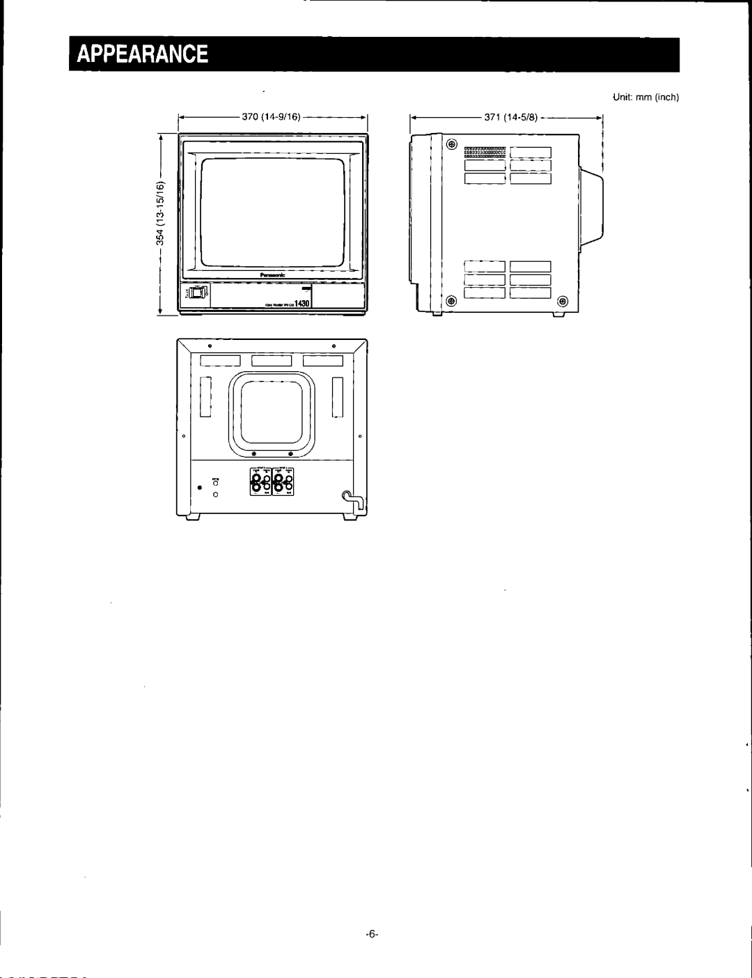 Panasonic WV-CM1430 manual 