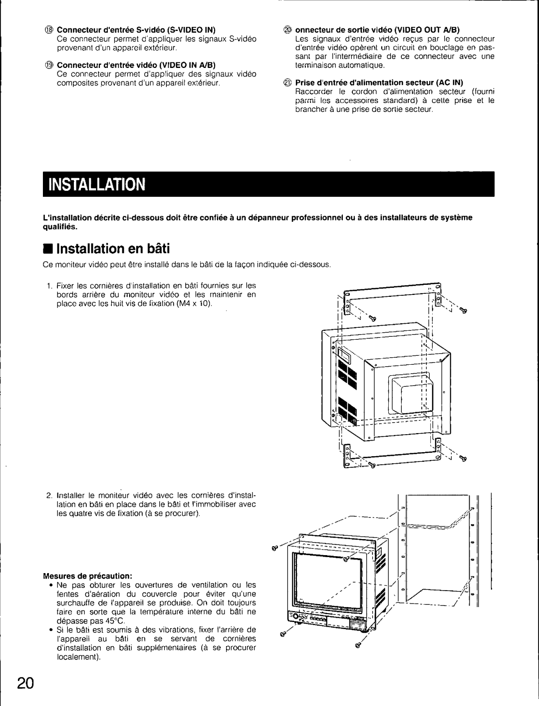 Panasonic WV-CM2080 manual 