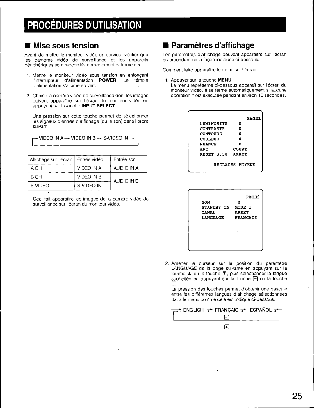 Panasonic WV-CM2080 manual 