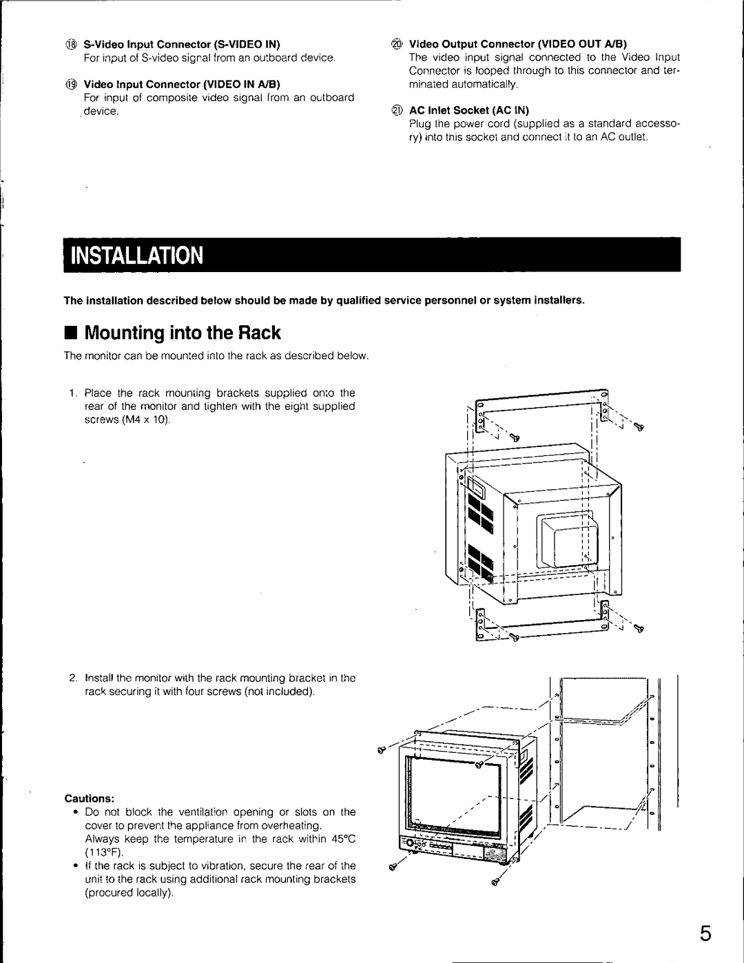 Panasonic WV-CM2080 manual 